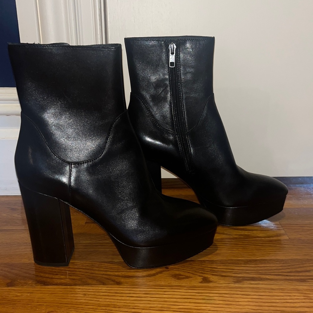 Ash Black Heeled Leather Boots